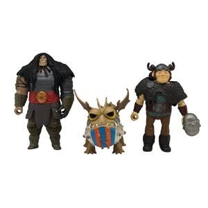 Dreamworks How To Train Your Dragon Figure Lot Drago Berk Snotlout W/ Weapon